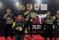 Dito Fikri Wafianto personel Polres Pelabuhan Tanjung Perak raih juara i lomba karate piala Kapolri Cup 2024