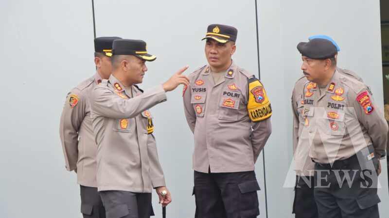 Kapolres Nganjuk AKBP Siswantoro pimpin langsung latihan Dalmas