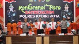 Satreskrim Polres Kediri Kota ungkap 8 kasus dan amankan 13 tersangka