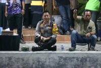 Kapolres Bojonegoro AKBP Mario Prahatinto saat gelar Piramida