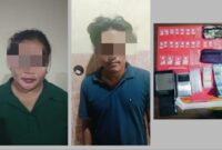 Tersangka diamankan Polisi beserta barang buktinya