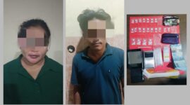 Tersangka diamankan Polisi beserta barang buktinya