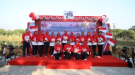 Olahraga bersama Bakor Surabaya dalam rangka HUT ke-78 Jalasenastri