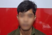 Tersangka diamankan Polisi beserta barang buktinya