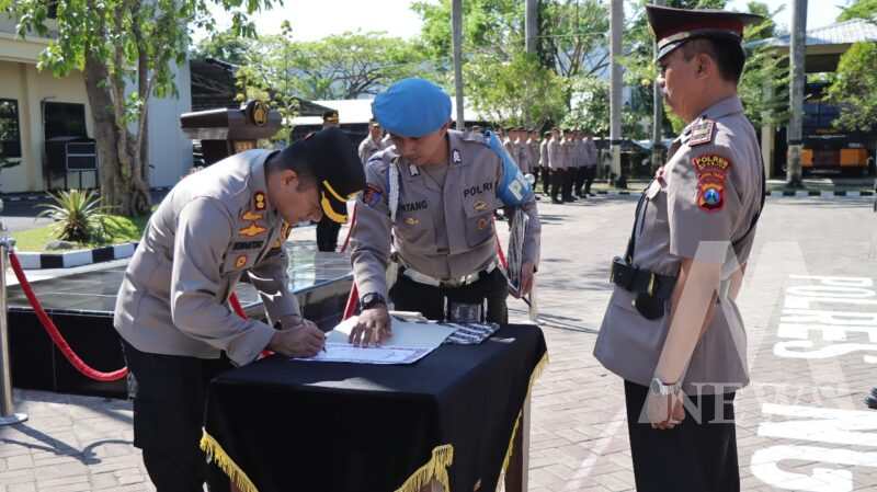 Kapolres Nganjuk AKBP Siswantoro pimpin sertijab