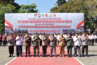 Kapolres Nganjuk AKBP Siswantoro pimpin Apel Gelar Pasukan Operasi Mantap Praja Semeru 2024