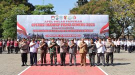 Kapolres Nganjuk AKBP Siswantoro pimpin Apel Gelar Pasukan Operasi Mantap Praja Semeru 2024