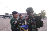 Dansatdik - 2 Kodiklatal Kolonel Laut (P) Teddy Barata sematkan Brevet ke siswa kejuruan angkutan sekolah teknik