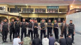Satsamapta Raimas Polres Tanjung Perak Surabaya amankan 7 gangster Allstar