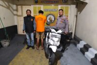 Tersangka diamankan Polisi beserta barang buktinya