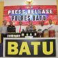 Polres Batu amankan pelaku beserta barang buktinya