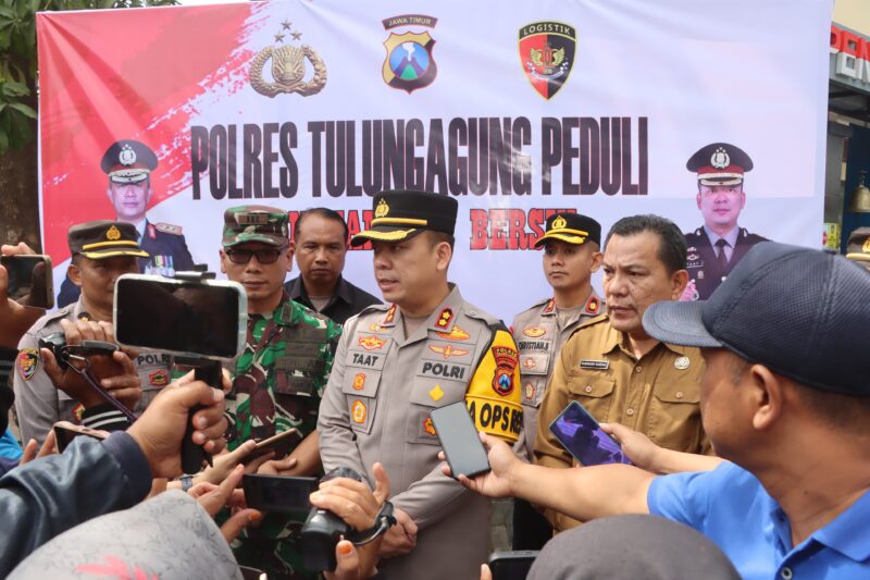 Kapolres Tulungagung AKBP Muhammad Taat Resdi berikan sambutan