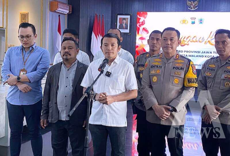 Ketua komisi A DPRD Jatim Adam Rusydi kunjungan ke Polresta Malang Kota