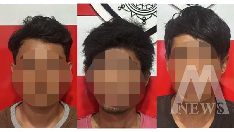 Tersangka diamankan Polisi beserta barang buktinya