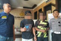 Tersangka diamankan Polisi beserta barang buktinya