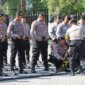 Personil Kompi Dalmas saat gelar latihan