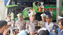 Kasatlantas Polres AKP Bayu Pratama Sudirno gelar ramp check di terminal Seloaji