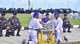 Prajurit Siswa Satdik - 3 Kodiklatal tampilkan demo karate