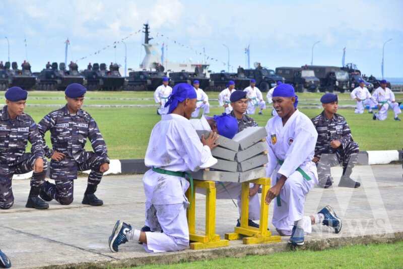 Prajurit Siswa Satdik - 3 Kodiklatal tampilkan demo karate