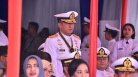 Dankodiklatal Letjen TNI Marinir Nur Alamsyah ikuti puncak peringatan HUT ke-79 TNI AL