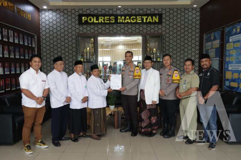 Kapolres Magetan AKBP Satria Permana sambut silaturahmi ketua MUI KH. Akhmad Fatoni