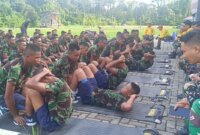 Siswa Dikmata TNI AL Satdik 3 Kodiklatal lakukan Samapta akhir