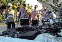 Kasatlantas Polres Blitar AKP Alimudin Nasution Cek Ranmor Dinas