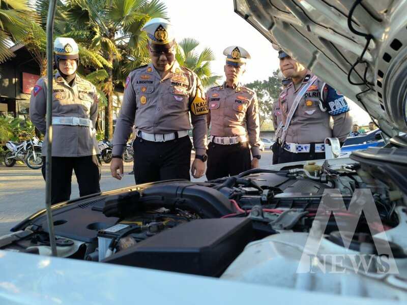 Kasatlantas Polres Blitar AKP Alimudin Nasution Cek Ranmor Dinas