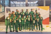 Anggota Polres Gresik Atlet Hockey Indoor Jatim raih perunggu di PON Aceh Sumut