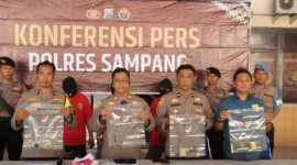 Polisi tangkap tersangka Curanmor beserta barang buktinya