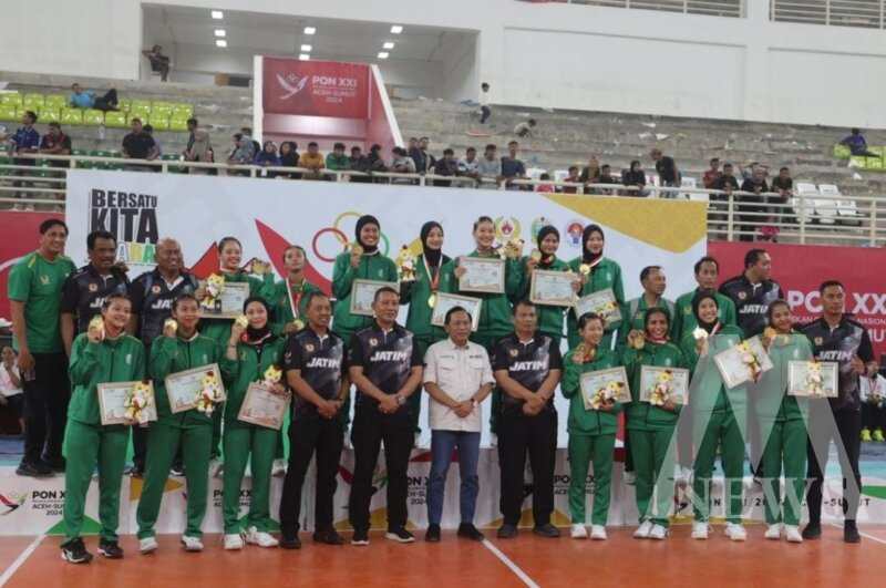 Tim Voli Jatim di PON XXI Aceh Sumut