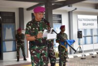 Komandan Pusdikif Letkol Marinir Brian Iwan Prang