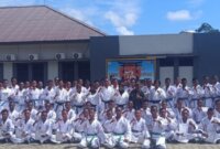 99 Siswa Satdik - 3 Kodiklatal Sorong Ujian Kenaikan Sabuk Karate