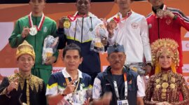 Bripda GinoRinaldi Fauzi Raih Medali Perunggu Cabor Muaythai PON XXI ACEH-SUMUT