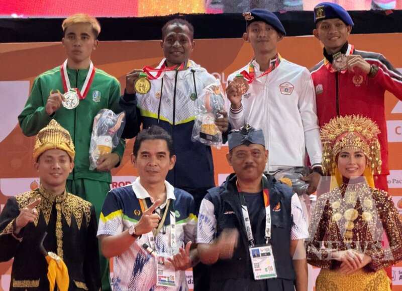Bripda GinoRinaldi Fauzi Raih Medali Perunggu Cabor Muaythai PON XXI ACEH-SUMUT