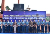 Dirum Kodiklatal Laksma TNI Dedy Junaidi hadiri Pemancangan Pembangunan Gedung Pusdik Hidros di Jakut