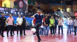 Kapolda Jatim Irjen Pol Drs. Imam Sugianto resmikan Garuda Futsal League di GOR Futsal Universitas Negeri Surabaya