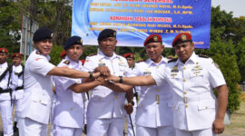 Danpusdiksus Kodikopsla Kodiklatal Kolonel Laut (P) Gering Sapto Sambodo Pimpin Sertijab Dansenerbal dan Dansekopaska