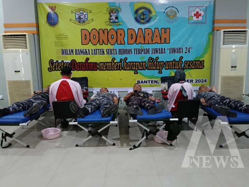 Pusdikhidros Kodiklatal baksos donor darah lattek Surta Hidros Terpadu Jawara 24
