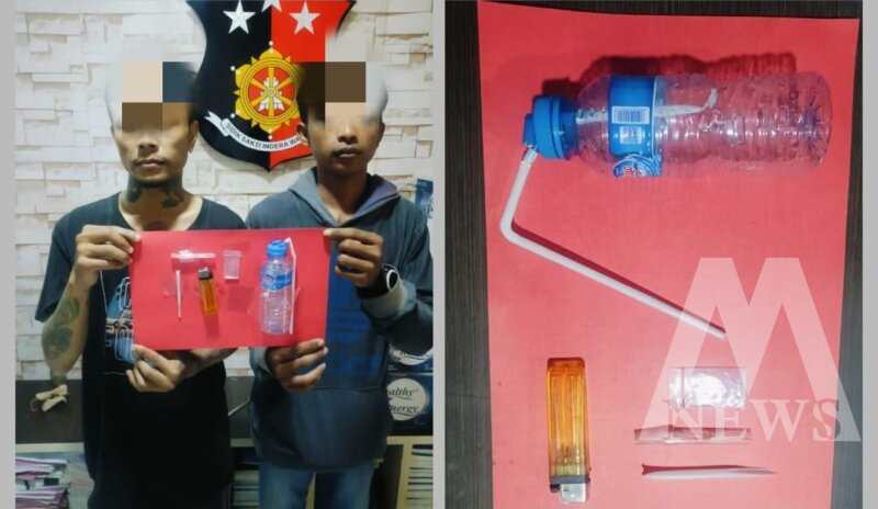 Polisi tangkap tersangka beserta barang buktinya