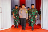 Kapolri Jenderal Listyo Sigit Prabowo saat hadiri perayaan HUT TNI ke-79