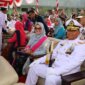 Wadan Kodiklatal Laksda TNI Eko Wahjono didampingi wakil ketua gabungan Jalasenastri Kodiklatal Ny. Dian Eko Wahjono