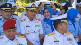 Dankodikopsla Kodiklatal Laksma TNI Iwan Kusumah hadiri sertijab di lingkungan Koarmada II