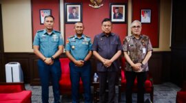 Dansatdik - 4 Manado Kodiklatal Kolonel Marinir Hendy Dwi Bayu Ardiyanto Sambangi Gubernur Sulut Olly Dondokambey