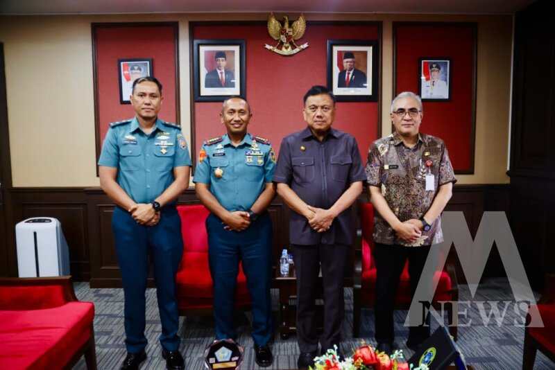 Dansatdik - 4 Manado Kodiklatal Kolonel Marinir Hendy Dwi Bayu Ardiyanto Sambangi Gubernur Sulut Olly Dondokambey