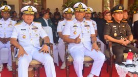 Wadan Kodiklatal Laksda TNI Eko Wahjono hadiri upacara peringatan HUT ke-79 Provinsi Jawa Timur
