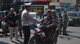 Polres Jember bersama Forkopimda sosialisasi keselamatan berlalulintas
