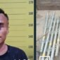 Tersangka diamankan Polisi beserta barang buktinya