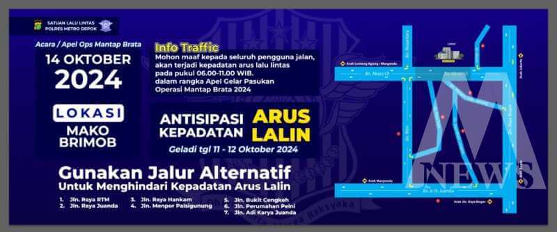 Karo Penmas Polri Lakukan Rekayasa Lalulintas saat Apel Operasi Mantap Brata 2024