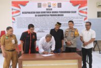 2 perguruan silat gelar ikrar damai di Polres Probolinggo